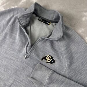 Under Armour 1/4 Zip Pullover Mens Small Colorado Buffaloes Sports Active FLAWS